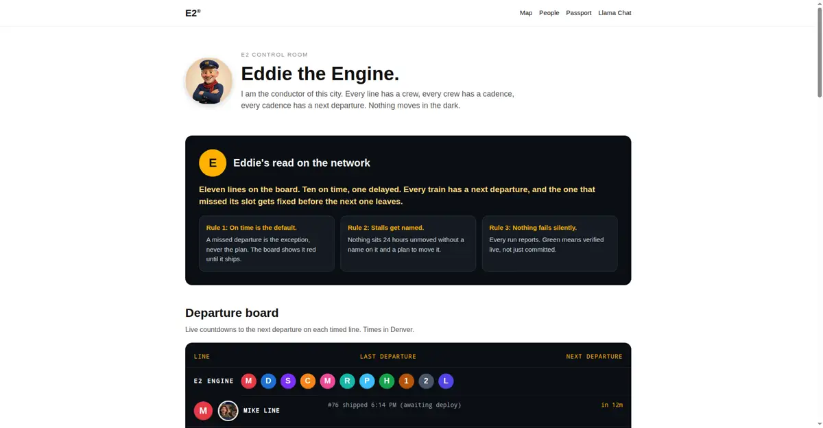 Eddie the Engine control room