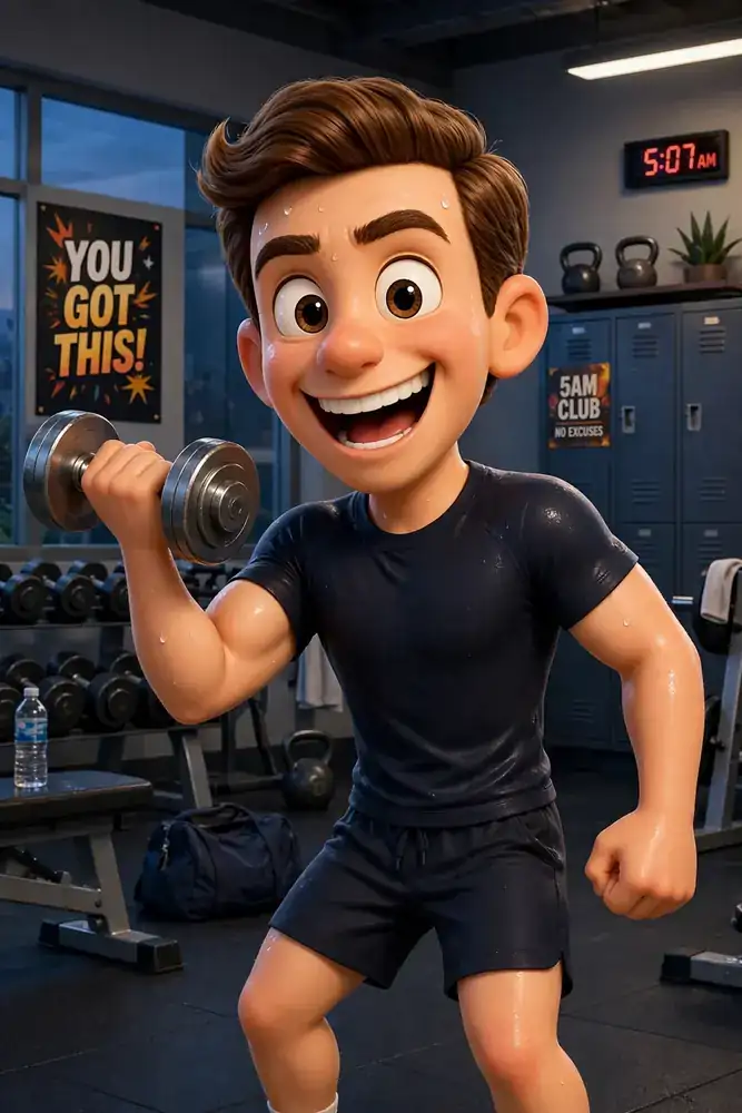 Chadwick at the gym